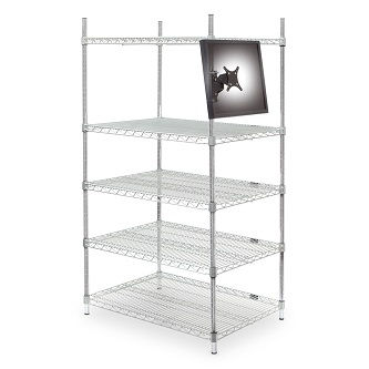 HAT Design Works Wire Shelving Monitor Mount, low profile
